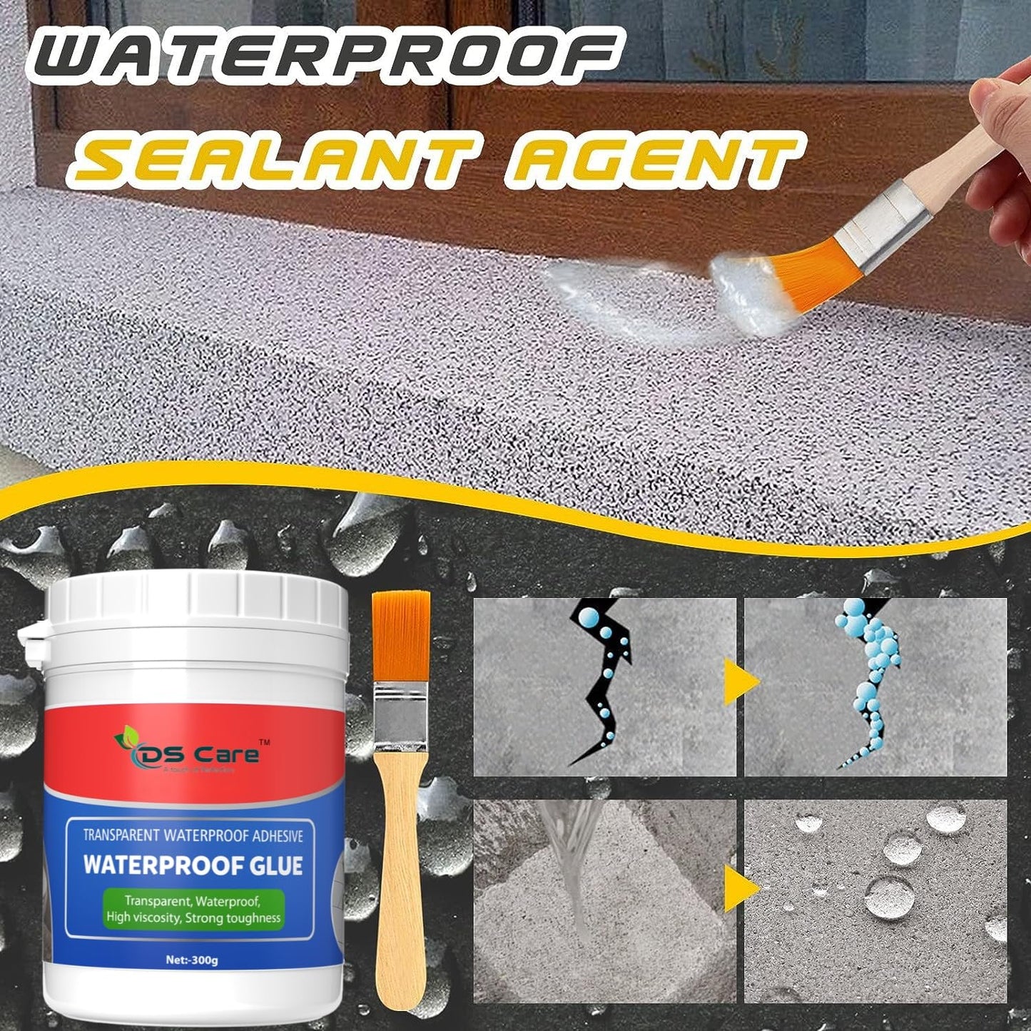 Transparent Waterproof Seal – Instant Leak Fix & Long-Lasting Protection
