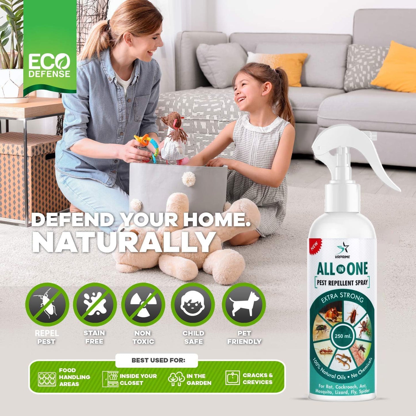 Indoor Pest Control Spray – Effective Against Cockroaches & Bedbugs, Safe & Natural
